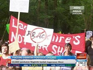 Fracking dibantah penduduk England