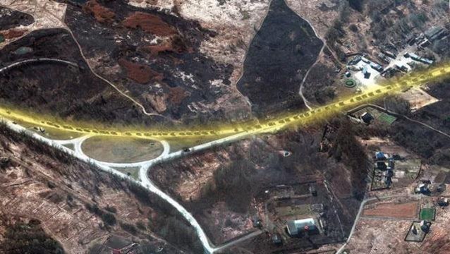 Ukrayna'nın başkenti Kiev'i işgal için bir hafta önce yola çıkan 65 km'lik Rus konvoyu dağıldı