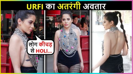 Urfi Javed In Her Most Unique Outfit | EPIC Reaction On Holi
