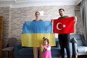 Gözyaşlarıyla Türk eşine kavuşan Ukraynalı kadın: 