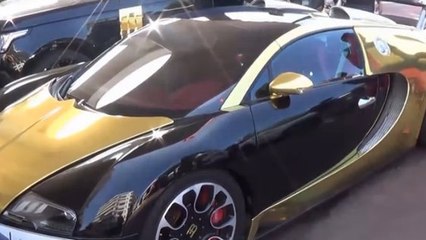 Une Bugatti Veyron et une Range Rover Hamann Mystere dorées débarquent à Monaco