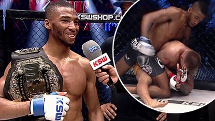 Salah-Dine Parnasse impressionne pour son premier title fight au KSW ! Victoire par TKO contre Roman Szymanski