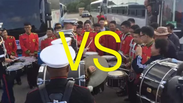 Bataille de fanfares entre les Marines et l'armée Sud Coréenne