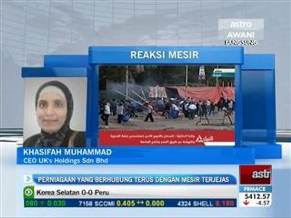 Perniagaan yang berhubung terus dengan Mesir terjejas