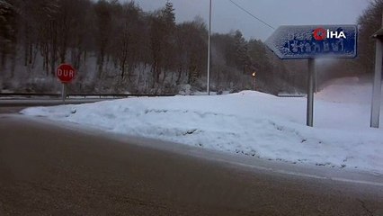 Bolu'da yoğun kar yağışı