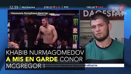 Khabib Nurmagomedov conseille à McGregor de ne pas venir à Abu Dhabi : "Il aura du mal à repartir"