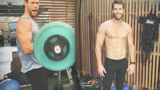 Chris Hemsworth : l'acteur de Thor en compétition à la salle de musculation avec son frère Liam