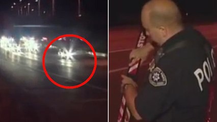 Ce policier arrête un chauffard en fuite grâce à un stop stick