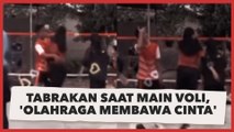 Viral Cewek dan Cowok Tak Sengaja Bertabrakan saat Main Voli, 'Olahraga Membawa Cinta'