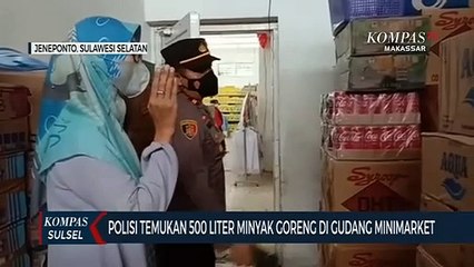 Polisi Temukan 500 Liter Minyak Goreng Di Gudang Minimarket