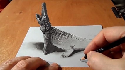 Ce dessin de crocodile est d'un réalisme saisissant