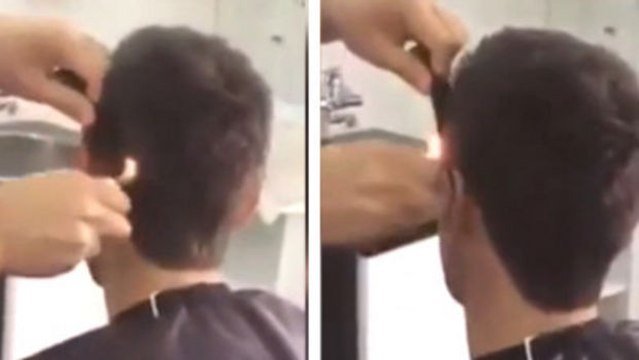 Ce coiffeur utilise un briquet pour couper les cheveux