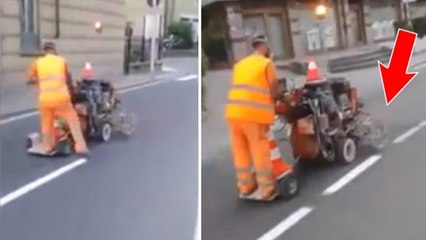 Cet agent de voirie va vous impressionner