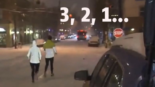 Elle n'aurait pas dû se moquer des risques à courir sous la neige