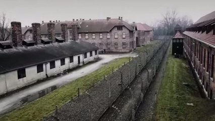 Un drone survole le camp d'Auschwitz-Birkenau 70 ans après sa libération