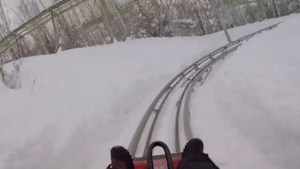 Embarquez sur une luge pour une descente vertigineuse