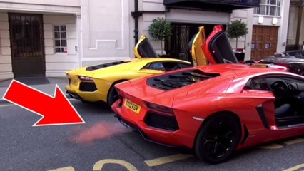 Ces Lamborghini s'affrontent en crachant des flammes