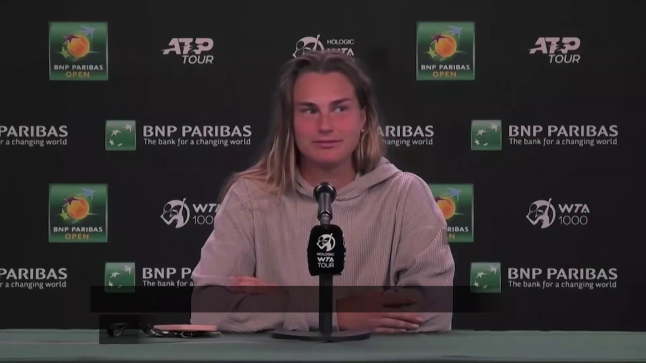 WTA - Indian Wells 2022 - Aryna Sabalenka : "I would be comfortable if I had to wear the yellow and blue ribbon"