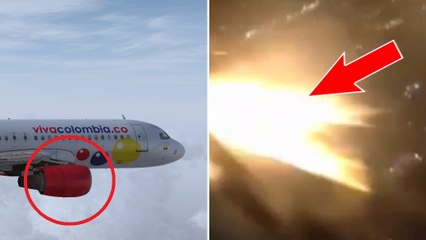 Un passager de l'avion filme le moteur en feu