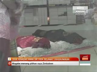 Dua jenazah anak Dr. Vida selamat dikebumi