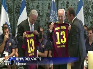 Barcelona football club visits Israeli leaders
