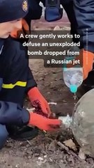 Crew Defuses Bomb Dropped from Russian Fighter Jet