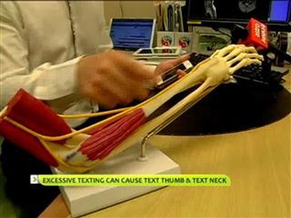 Excessive texting can cause text thumb & text neck