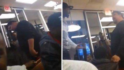 Il porte secours à une femme en humiliant l'homme qui venait de la frapper