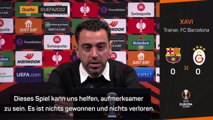 Xavi trotz Remis: "Spiel kann uns helfen"