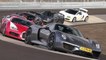 Une séance sur route entre deux Porsche 918 Spyder et trois Bugatti Veyron