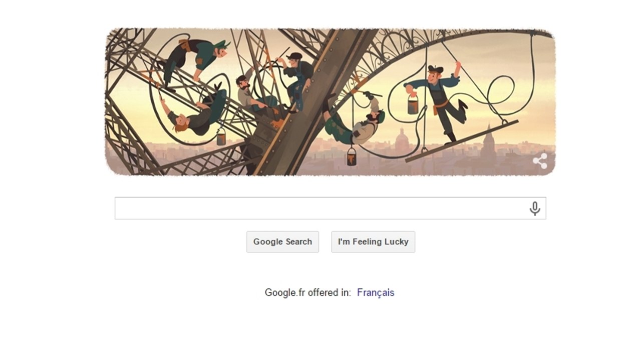 Quelle est la date d'ouverture de la tour Eiffel ? Google le rappelle grâce à un doodle amusant