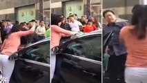 Une femme trompée se venge en public