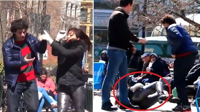 En fonction de la victime, ces passants réagissent différemment à une scène de violence conjugale