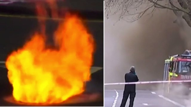 Londres : un gigantesque incendie jaillit des égoûts