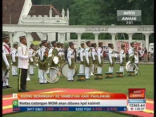 Agong berangkat ke Sambutan Hari Pahlawan