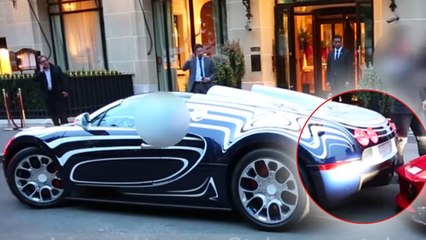 Une Bugatti L'Or Blanc vient taper une LaFerrari