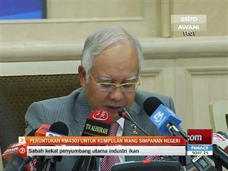 RM430 juta untuk kumpulan wang simpanan negeri