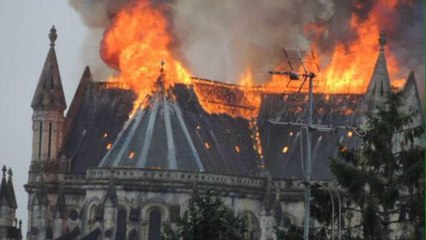 La basilique Saint-Donatien de Nantes détruite par un violent incendie