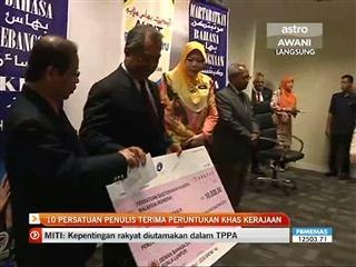 10 persatuan penulis terima peruntukan khas