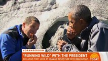 Bear Grylls fait déguster un mets particulier à Barack Obama