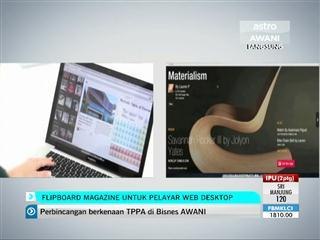 Flipboard Magazine untuk pelayar web desktop