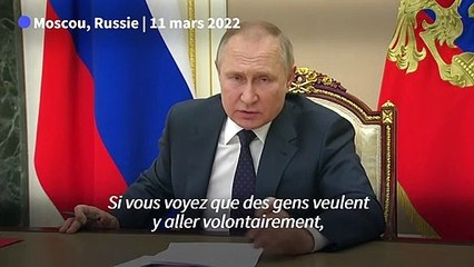 Poutine ordonne de faciliter l'envoi de combattants "volontaires" en Ukraine