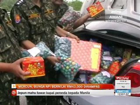 Mercun bunga api bernilai RM 43,000 dirampas