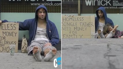 Les gens vont-ils donner de l'argent à un SDF qui se drogue ou à un père de famille ? La réponse est à peine croyable
