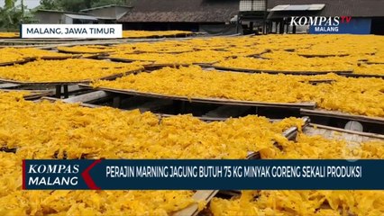Imbas Mahalnya Minyak Goreng, Perajin Marning Jagung di Malang Perkecil Ukuran