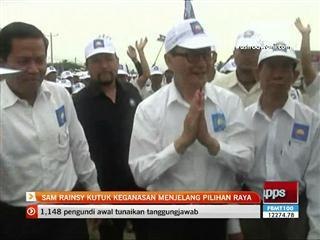 Sam Rainsy kutuk keganasan menjelang pilihan raya