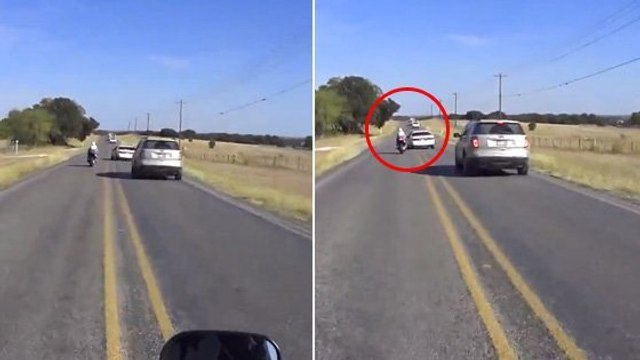 Avec sa voiture, il percute volontairement un motard en train de le doubler