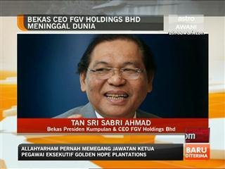 Bekas CEO FGV Holdings Bhd meninggal dunia