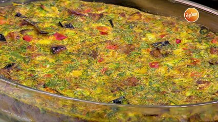 عجة الباذنجان في الفرن | الشيف شربيني