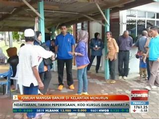 Jumlah mangsa banjir di Kelantan menurun (31 Dis, 8:00 malam)
